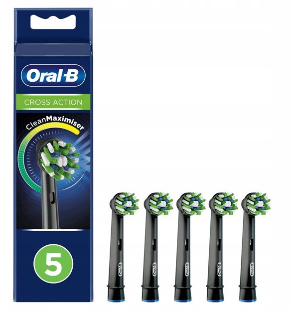 Oral-B Pro CrossAction -ανταλλακτικές κεφαλές, 5 τεμ, μαύρο