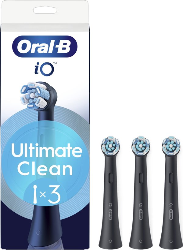 Oral-B iO Ultimate Clean Black ανταλλακτικές κεφαλές βουρτσών 3 τεμ., μαύρο