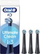 Oral-B iO Ultimate Clean Black ανταλλακτικές κεφαλές βουρτσών 3 τεμ., μαύρο