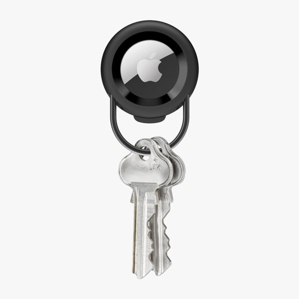 Θήκη Orbitkey Slim για AirTag με κρίκο κλειδιού, μαύρο