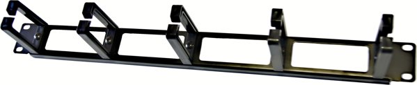 OEM Οργανωτής Καλωδίων Rack 19" 1U LEXI-Net, 5x Πλαστικά Άγκιστρα 40x60mm, Διαμπερής, Μαύρος