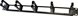OEM Οργανωτής Καλωδίων Rack 19" 1U LEXI-Net, 5x Πλαστικά Άγκιστρα 40x60mm, Διαμπερής, Μαύρος