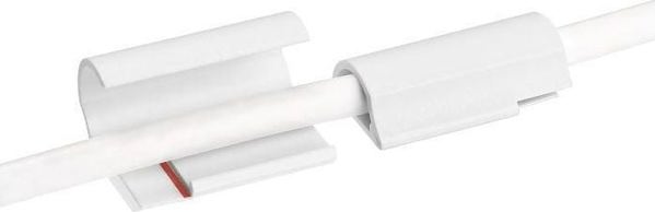 Tesa Powerstrips Οργανωτής Καλωδίων, Αυτοκόλλητα Clips Τακτοποίησης, Λευκό, 5 Τεμάχια (58035-00016-01)