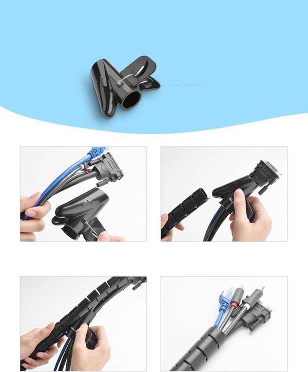 Ugreen Spiral Cable Organizer Μαύρο 1 τεμάχιο (6957303838202) 8244757 6957303838202