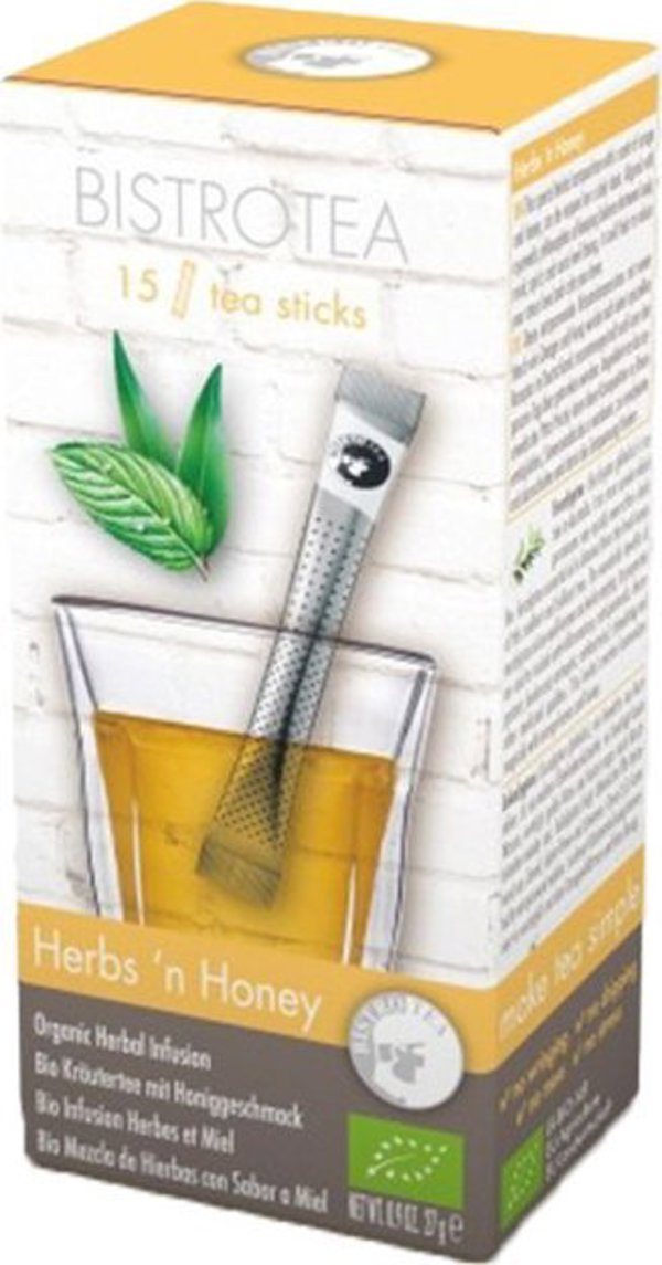 Βιολογική φυτική έγχυση Bistro Tea Herbs'n Honey, 15 τεμ.