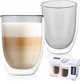 Ποτήρια θερμικά με διπλό τοίχωμα για καφέ latte DOUBLE 370 ml 2 τεμ. ORION