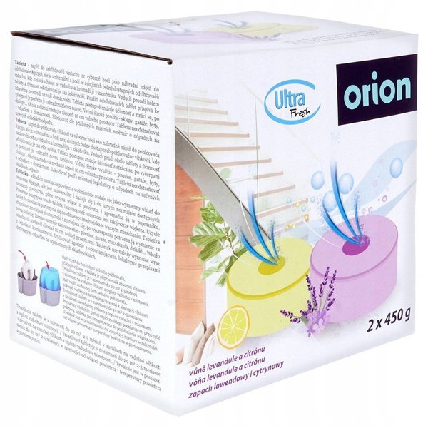 ORION Εισαγωγή για απορροφητή υγρασίας με άρωμα λεβάντας και λεμονιού δισκία ULTRA FRESH 2x450 g 2 τεμ.