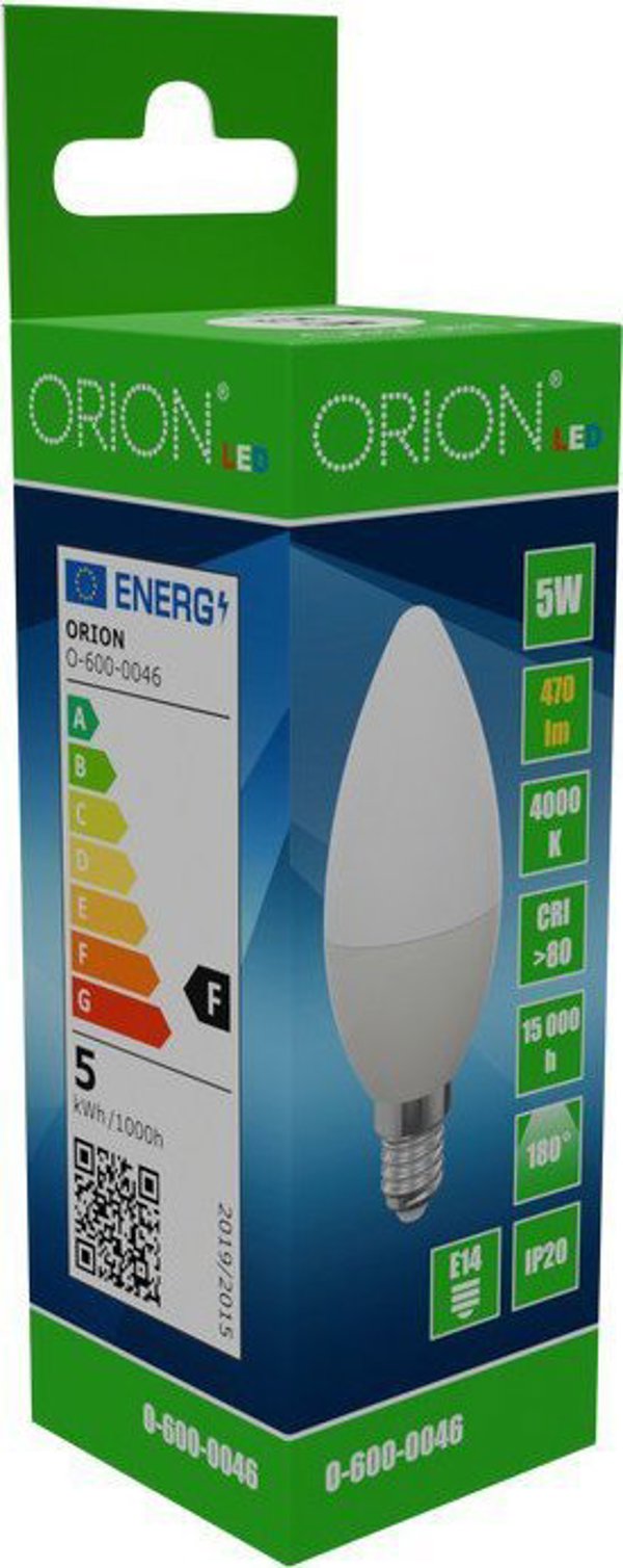 Orion ΛΑΜΠΑ LED 5W E14 470LM ΚΕΡΙ