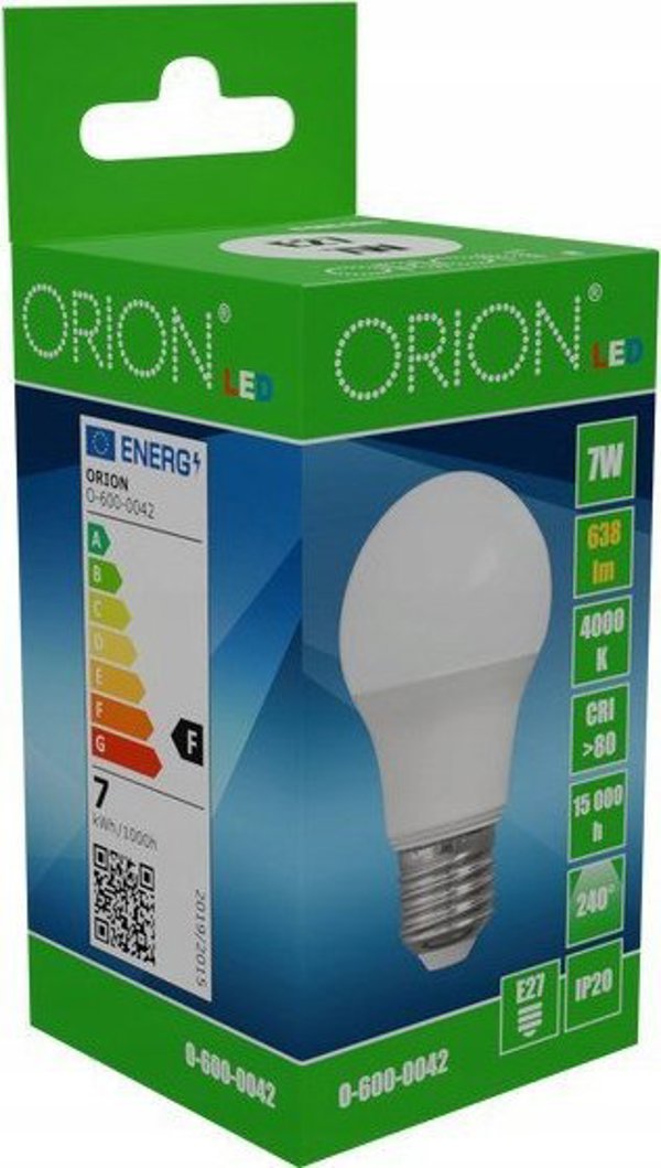 Λάμπα LED Orion 7W E27 638LM