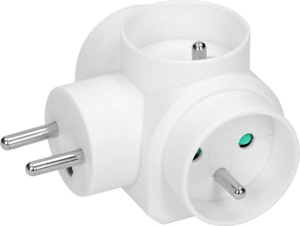 Πολύπριζο Orno 3 Θέσεων 2P+Z, OR-AE-13184, Λευκό