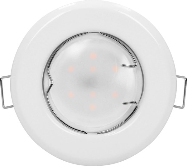 Διακοσμητικό πλαίσιο Orno SUTRI RC για σποτ, MR16/GU10 max 50W, στρογγυλό, σταθερό, λευκό