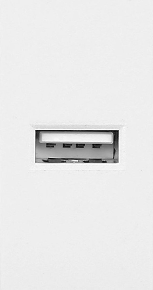Orno NOEN USB, αρθρωτή θύρα 22,5x45mm με φορτιστή USB, 2,1A 5V DC, λευκό