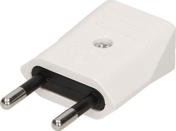 Orno Επίπεδο Βύσμα Χωρίς Γείωση 10A 250V Λευκό, OR-AE-1374
