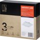 Orno AKMAN LED 12W, φωτιστικό downlight, χωνευτό, τετράγωνο, 860lm, 4000K, λευκό, ενσωματωμένος μετασχηματιστής LED,AD-OD-6055WLX4