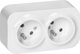 Orno Διπλή πρίζα ToDo 2x2P+Z, 16A/230VAC, IP20, Λευκό 10 τεμάχια