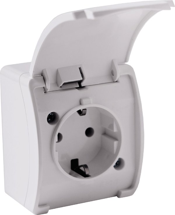 Orno Μονή πρίζα 2P+Z Schuko AQUATIC, IP44, λευκό, 10 τεμ.