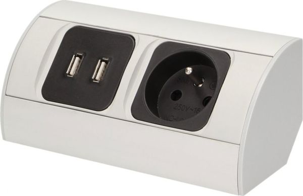 Πρίζα επίπλων Orno 1x2P+Z, 2xUSB, έκδοση schuko