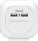 Orno Πολύπριζο 4 θέσεων 2P+Z, φορτιστής 2xUSB, 1,4m H05VV-F 3x1mm2, λευκό