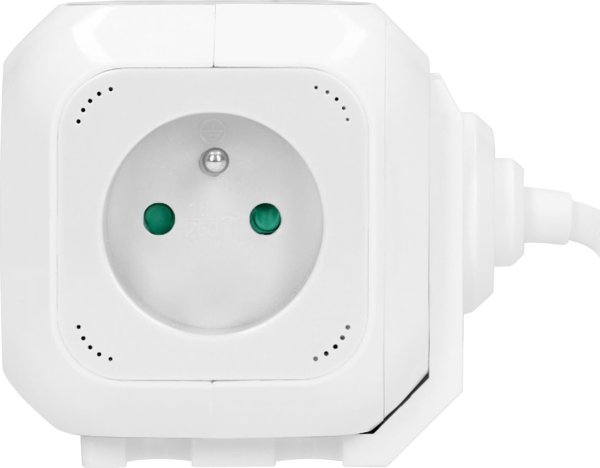 Orno Πολύπριζο 4 θέσεων 2P+Z, φορτιστής 2xUSB, 1,4m H05VV-F 3x1mm2, λευκό