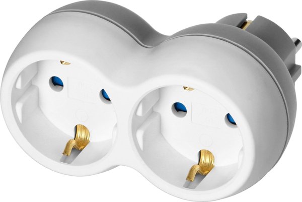 Orno Πολύπριζο 2x2P+Z (Schuko), λευκό-γκρι