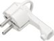 Orno Επίπεδο βύσμα 2P+Z Uni-Schuko με λαβή λευκό OR-AE-1379/W