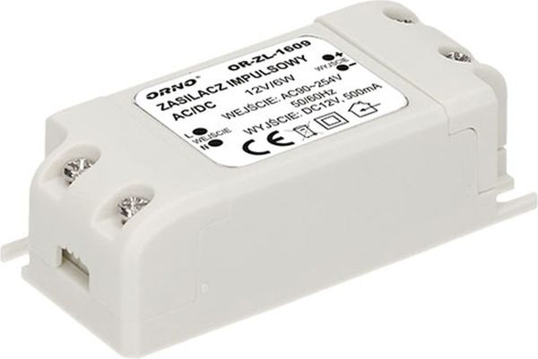 Orno Τροφοδοτικό LED 12V DC 9W 0,75A IP20 (OR-ZL-1610)