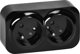 Orno Διπλή Πρίζα Τοίχου ToDo 2x2P+Z, 16A/230VAC, IP20, Μαύρο Χρώμα