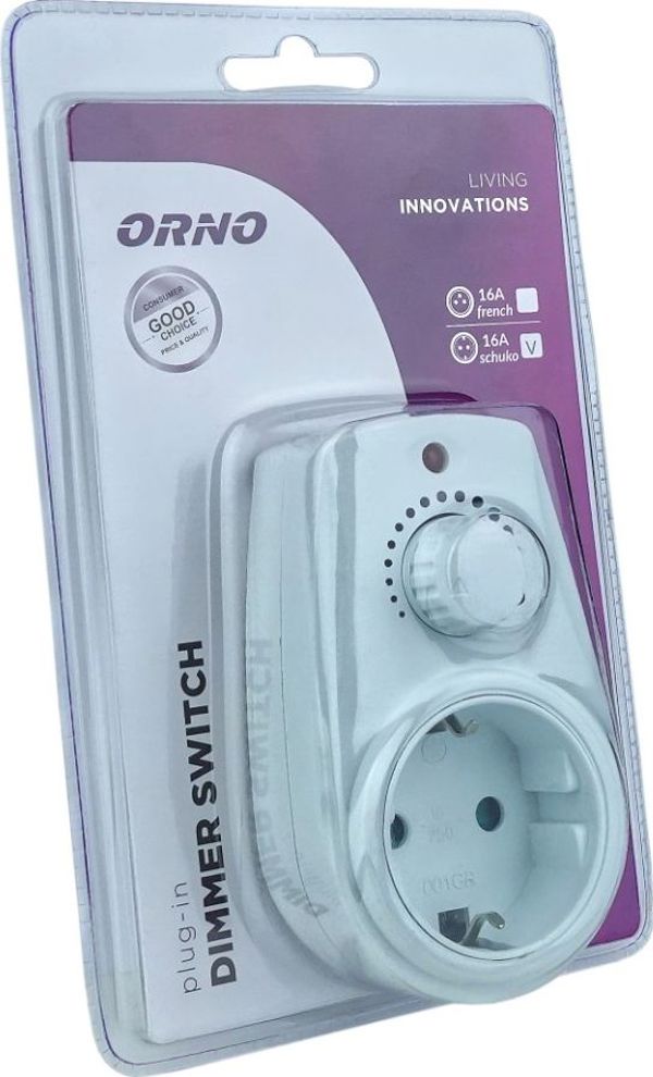 Orno Ρυθμιστής φωτεινότητας με πρίζα Schuko 2880
