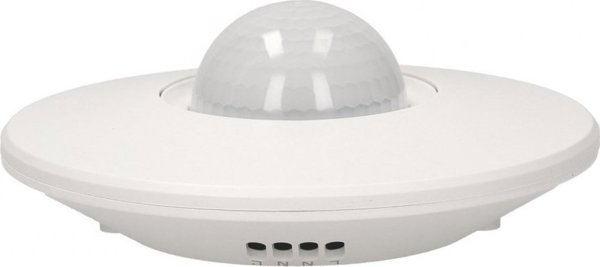 Αισθητήρας κίνησης Orno 360 μοίρες IP20, 2000W, 3 αισθητήρες, ρύθμιση εμβέλειας 3m-20m, λευκός