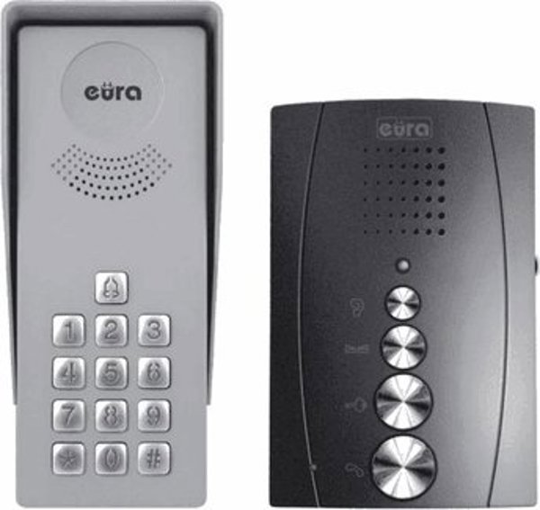 Orno Θυροτηλέφωνο EURA ADP-38A3 ENTRA Μονοκατοικίας, Hands-Free, Γραφίτης