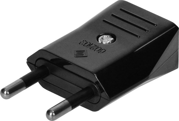 Orno Μαύρο επίπεδο βύσμα χωρίς γείωση, 2,5A, 250V