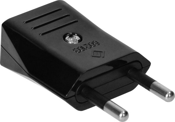 Orno Μαύρο επίπεδο βύσμα χωρίς γείωση, 2,5A, 250V
