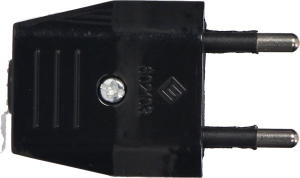 Orno Μαύρο επίπεδο βύσμα χωρίς γείωση, 2,5A, 250V