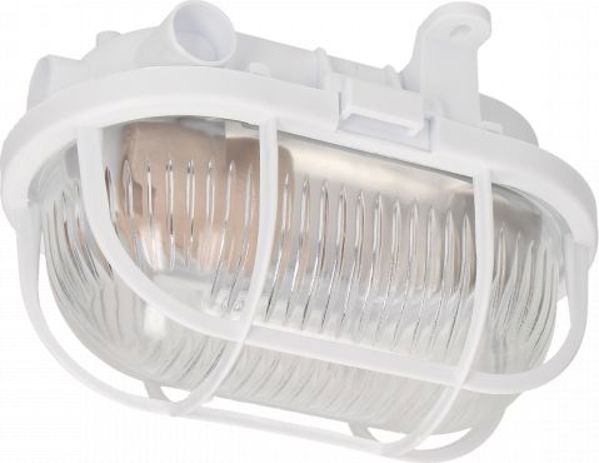 Orno Φωτιστικό OVAL 60 7040T/P, 60W, E27, IP54, Γυάλινο Κάλυμμα, Πλαστική Βάση