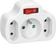 Orno Πολύπριζο 1x2P+Z, 2x2P/II με διακόπτη OR-AE-13191 (λευκό)