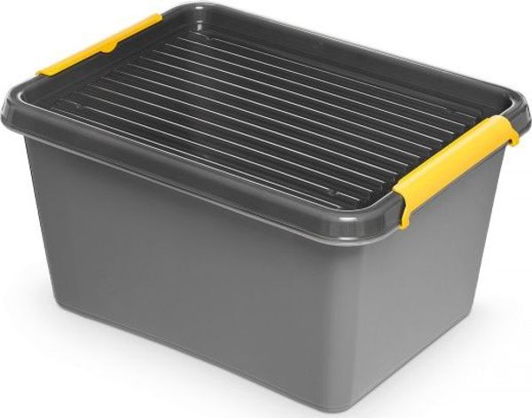 Orplast Solidstore Δοχείο Αποθήκευσης 15,5l Γκρι Με Κλιπ Ασφαλείας