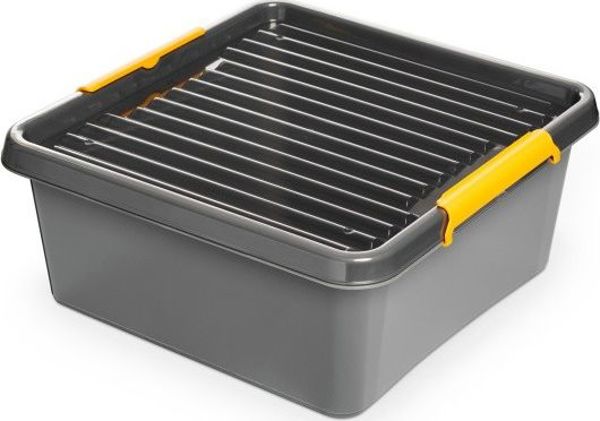 Δοχείο αποθήκευσης ORPLAST, Solidstore box, 18l, γκρι