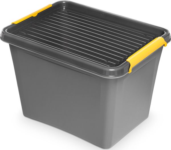 Orplast Solidstore Δοχείο Αποθήκευσης 19lt, Γκρι, Με Κλιπ Ασφαλείας