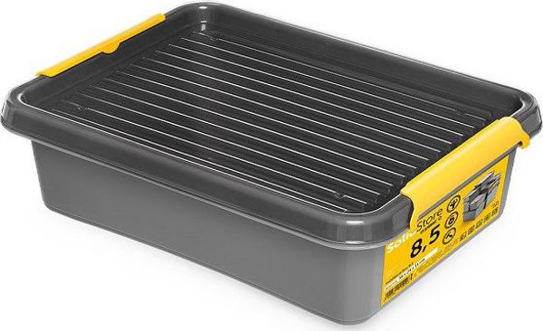 Orplast SolidStore Δοχείο Αποθήκευσης με Καπάκι 8,5l, Ανθεκτικό Πλαστικό, Γκρι