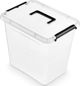Orplast Simple Box Δοχείο Αποθήκευσης 30L με Λαβή, Διαφανές, 290x350x390mm