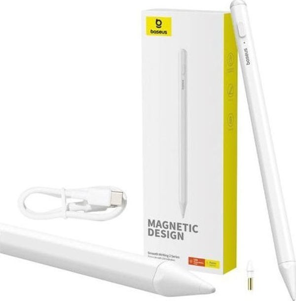 Baseus Smooth Writing 2 Stylus Lite Ενεργή Γραφίδα για Apple iPad με LED – Λευκή