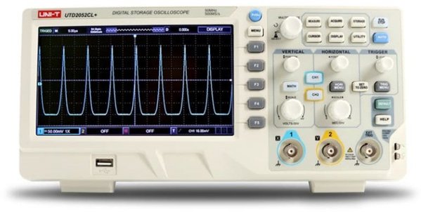 Παλμογράφος 2 καναλιών, 50MHz, 500MSa/s, 64kpts, 5000wfms/s, UNI-T
