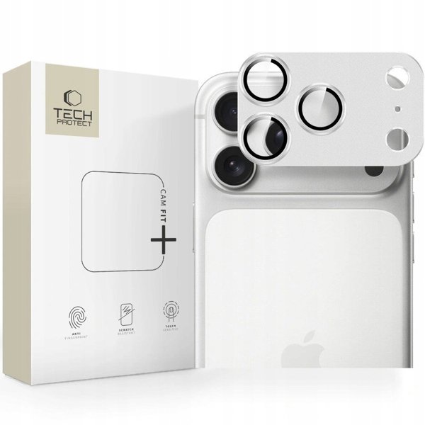 Προστατευτικό Κάλυμμα Φακού TECH-PROTECT CAMFULL FIT+ για IPHONE 17 PRO MAX Ασημί