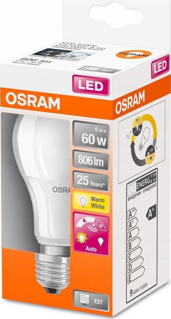 Osram LEDSCLA60DS 9W/827 230V FR E27 OSRAM