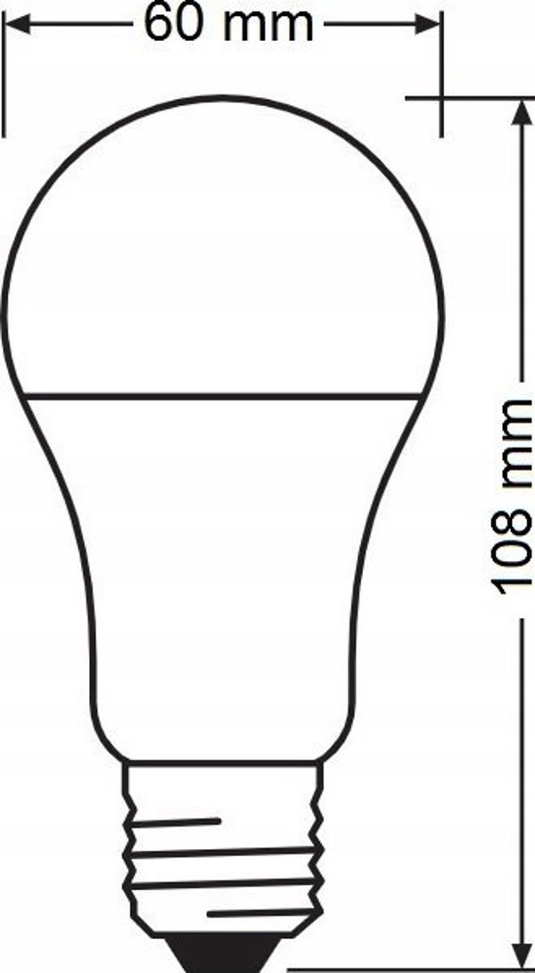 Osram LEDSCLA60DS 9W/827 230V FR E27 OSRAM