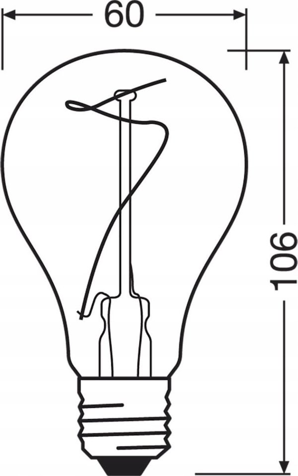 ΛΑΜΠΑ LED Osram E27 60 3.4W 1800K 230V 14111793 4058075760912
