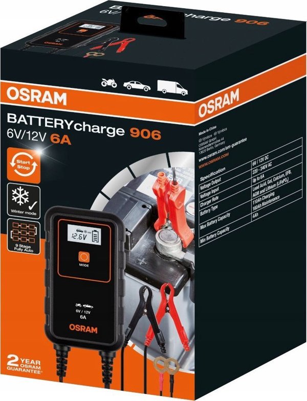 Φορτιστής Osram OSRAM 6/12V 6A 110AH