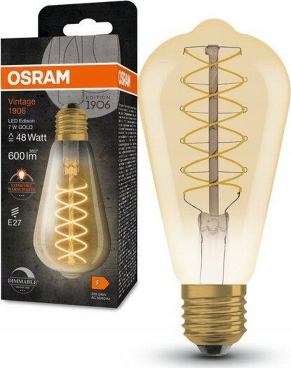 Osram 1906LEDISOND 7W/822 230V SFIL GD E27