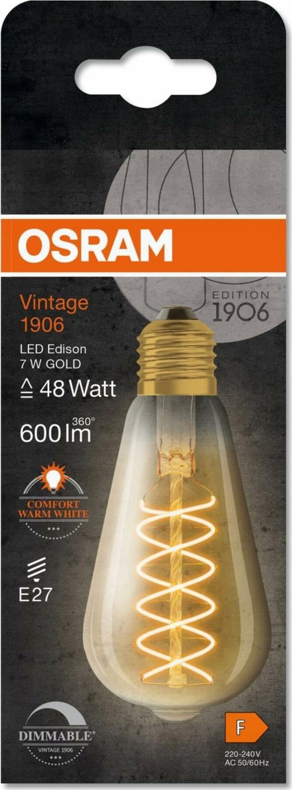 Osram 1906LEDISOND 7W/822 230V SFIL GD E27