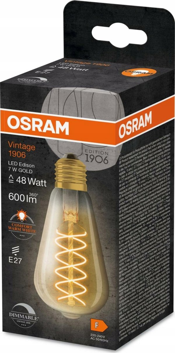 Osram 1906LEDISOND 7W/822 230V SFIL GD E27
